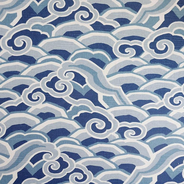Deco Waves Ultramarine Fabric